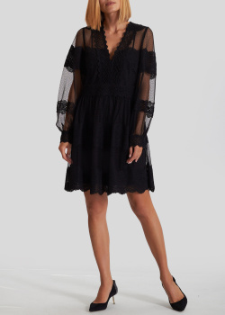 Мереживна сукня-міні Twin-Set з об'ємними рукавами, фото